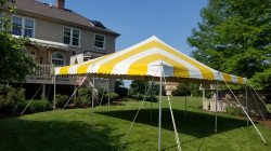 20' x 20' Lightduty Pole Tent Yellow & White