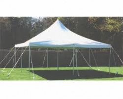 20' x 20' Lightduty Eureka Elite Pole Tent White