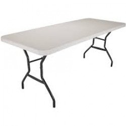 Table Rectangle White Resin 6' x 30