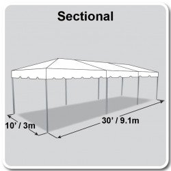 10' x 30' White Frame Tent